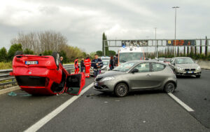 Lane Splitting Rollover Accident photo