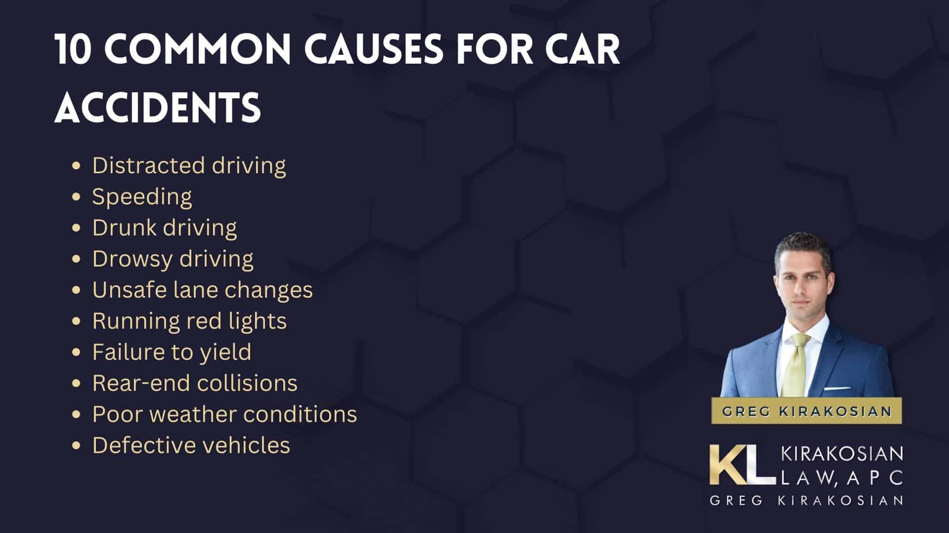 California Common Car Accident Reasons