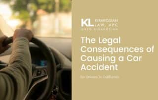 California legal consequences for car accidents