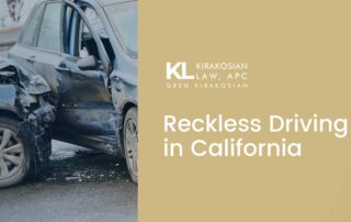 california reckless driving