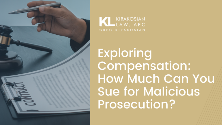 How much can you sue for malicious prosecution