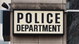 police department sign